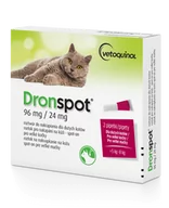 Artykuły przeciw pasożytom - Bayer BAYER Dronspot roztwór do nakrapiania dla dużych kotów o masie ciała od 5 do 8kg 2x1,12ml) 39102-uniw - miniaturka - grafika 1
