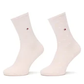 Skarpetki damskie - Zestaw 2 par wysokich skarpet damskich Tommy Hilfiger 100001493 Różowy - miniaturka - grafika 1