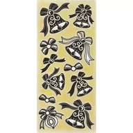 Ozdoby bożonarodzeniowe - Naklejki na folii Dzwonki złote CLX11 BREWIS - miniaturka - grafika 1