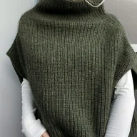 Swetry damskie - TEMU Europejskie i amerykańskie, transgraniczne swetry wiosenno-jesiennych, uniwersalne swetry damskie z krótkim rękawem w jednolitym kolorze. - miniaturka - grafika 1