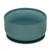 Miseczki i talerzyki dla dzieci - Miseczka z przyssawką antyalergiczna zielona dwukolorowa 6m+ PETITE&MARS - miniaturka - grafika 1