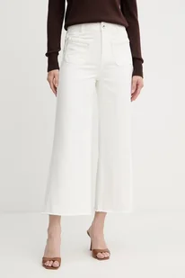 Morgan jeansy damskie kolor biały POPPY - Spodnie damskie - miniaturka - grafika 1