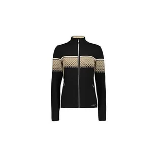Bluza sportowa damska CMP Bluza Damska 7H26802 Czarnybeżowy - Odzież trekkingowa damska - miniaturka - grafika 1