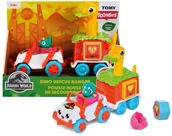 Samochody i pojazdy dla dzieci - TOMY POJAZD JEEP Z DINO Z PRZYCZEPĄ JURASSIC PARK - miniaturka - grafika 1