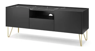 Szafka Rtv Harmony Rtv144 Grafit Mat / Marmur Black Royal - Inne meble do salonu - miniaturka - grafika 1
