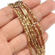 Inne - TEMU Koraliki z Naturalnego Hematytu Złotego - Płaskie Koraliki Rondelle 2x1/3x1/4x2mm do Tworzenia Biżuterii, DIY Bransoletki i Naszyjniki - - miniaturka - grafika 1