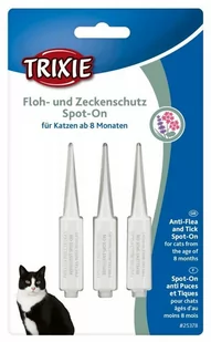 TRIXIE - SPOT-ON preparat ochronny przeciw pchłom i kleszczom dla kotów dorosłych 3x5ml - Artykuły przeciw pasożytom - miniaturka - grafika 1