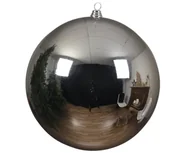 Bombki - Duża bombka plastikowa 40cm na wysoką choinkę ozdobna Srebrny - miniaturka - grafika 1