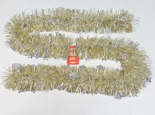 Łańcuch choinkowy girlanda złota - 200 x 13 cm - 1 szt. - Ozdoby bożonarodzeniowe - miniaturka - grafika 1