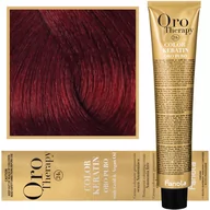 Farby do włosów i szampony koloryzujące - Fanola 5.606 Oro Puro Therapy Keratin Color 100 ML jasnobrązowy ciepły czerwony HC-18-49 - miniaturka - grafika 1