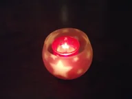 Świeczniki - Lampka TEALIGHT podgrzewacz świecznik GWIAZDKA różowa - miniaturka - grafika 1