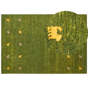 Dywany - Dywan wełniany 160x230 cm zielony YULAFI - miniaturka - grafika 1