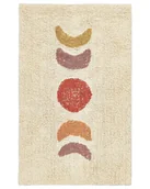 Dywaniki łazienkowe - BELIANI Dywanik łazienkowy beżowy bawełniany 50 x 80 cm prostokątny kształtReplika acyjny wzór mata łazienkowa nowoczesny design - miniaturka - grafika 1