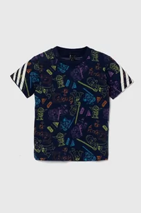 adidas t-shirt bawełniany dziecięcy x Star Wars kolor granatowy wzorzysty - Koszulki dla chłopców - miniaturka - grafika 1