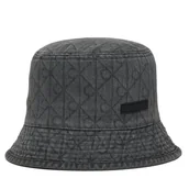 Czapki damskie - Kapelusz Calvin Klein Denim Emblem Burnout Bucket LV04F5043G Szary - miniaturka - grafika 1