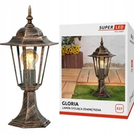 Lampy ogrodowe - Lampa Ogrodowa stojąca słupek ogrodowy 40 cm E27 Retro Latarnia - miniaturka - grafika 1