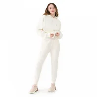 Spodnie sportowe damskie - Damskie spodnie dresowe Guess Olympe Long Pants - beżowe - miniaturka - grafika 1