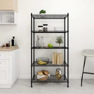 Szafy i regały magazynowe - vidaXL 5-poziomowy regał, 90x35x180 cm, czarny, 250 kg 324624 - miniaturka - grafika 1
