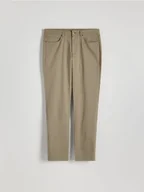 Spodnie męskie - Reserved - Spodnie slim fit z lyocellem - brązowy - miniaturka - grafika 1