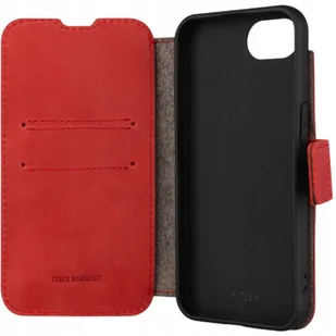 Fixed Etui zamykane z naturalnej skóry ProFit do iPhone 16e, czerwone - Etui i futerały do telefonów - miniaturka - grafika 1
