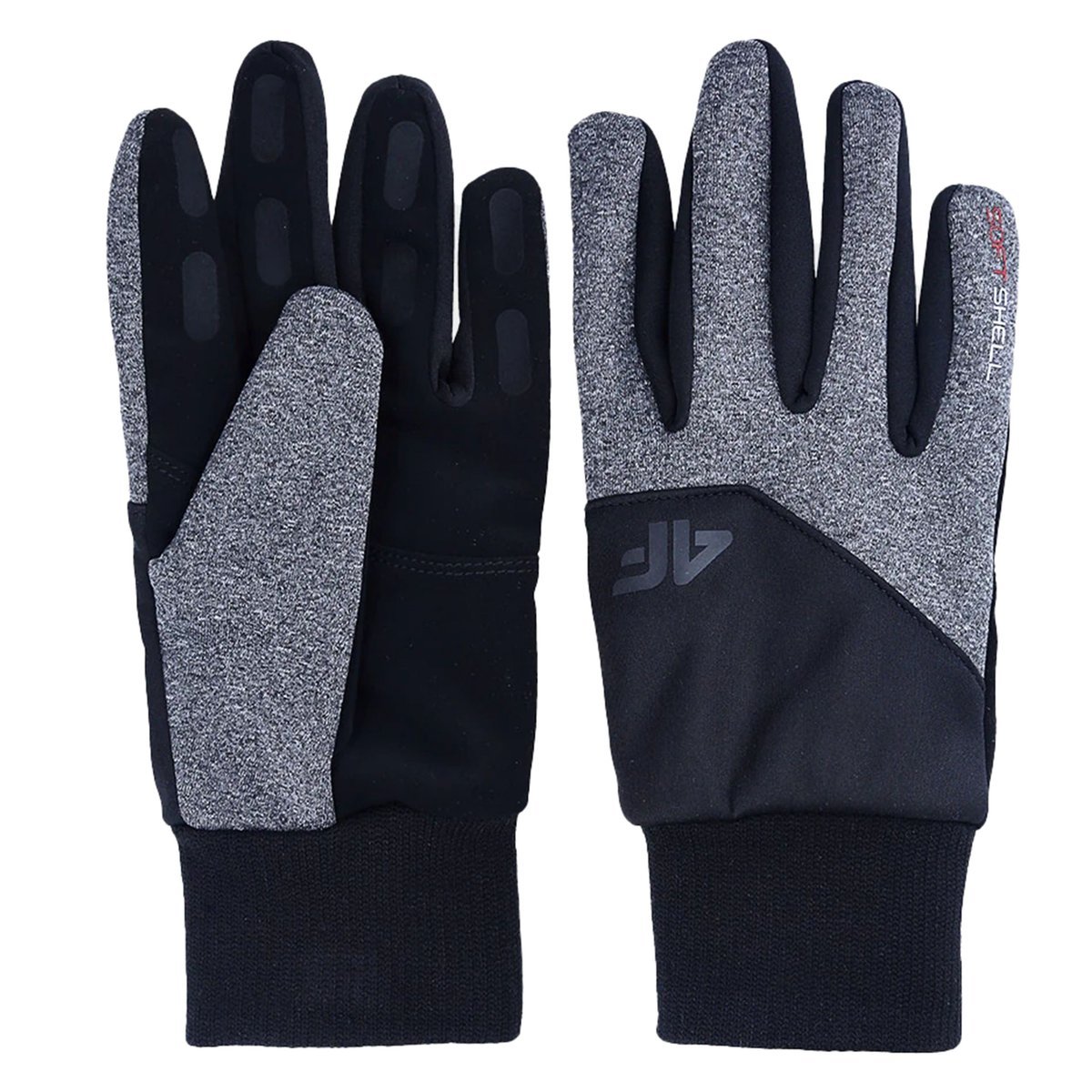 Rękawiczki męskie zimowe 4F 4FAW23AGLOU039-25M Szary