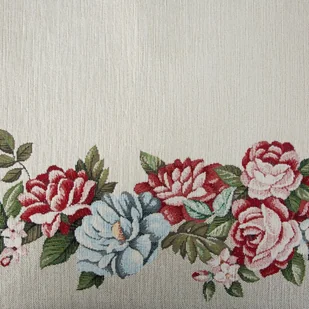Eurofirany, Obrus Gobelinowy Nat, Biały, 45x140 - Obrusy i serwetki - miniaturka - grafika 1