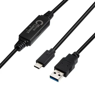 Microconnect USB3.1CA5AMP kabel USB 5 m USB 3.2 Gen 1 (3.1 Gen 1) USB C USB A Czarny - Kable USB - miniaturka - grafika 1
