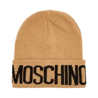 Czapki damskie - Moschino Czapka z dodatkiem wełny i kaszmiru - miniaturka - grafika 1