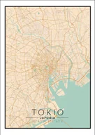 Plakaty - Plakat, Tokio mapa kolorowa, 40x50 cm - miniaturka - grafika 1