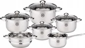 Zestawy garnków i patelni - Zestaw garnków STALOWYCH MG Home LAURO 10 elementów stal nierdzewna - miniaturka - grafika 1