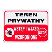 Systemy ekspozycyjne i znaki informacyjne - Brik Znak teren prywatny 35 x 25 cm - miniaturka - grafika 1