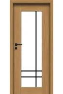 Drzwi wewnętrzne - Pol-Skone Dzwi Wewnętrzne Z Szybą Samos V1S5 Laminowane Dąb Polski - miniaturka - grafika 1