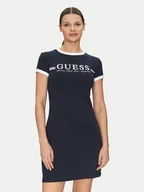 Sukienki - Guess Sukienka codzienna V5GK02 KCQX1 Granatowy Slim Fit - miniaturka - grafika 1
