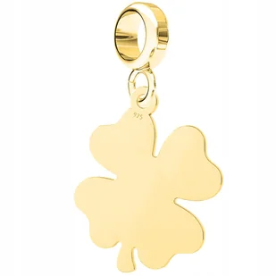Charms złoty Koniczyna srebro 925 - Wisiorki - miniaturka - grafika 1