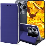 Etui i futerały do telefonów - ETUI Z KLAPKĄ DO INFINIX HOT 40 PRO GRANATOWE ZAMYKANE MAGNETYCZNE KABURA - miniaturka - grafika 1
