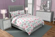 Pościel - Faro Pościel bawełniana w kwiaty 9241T1 9241T1 SAM 220x200 - miniaturka - grafika 1
