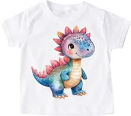 Koszulki dla dziewczynek - Koszulka z dinozaurem na Dzień Dinozaura - dinozaur75 - miniaturka - grafika 1