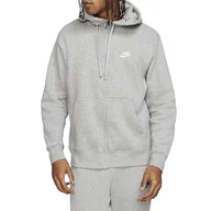 Bluzy męskie - Bluza Nike Nsw Club Hoodie Fz BV2645-063 - szara - miniaturka - grafika 1