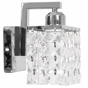 MLAMP Kinkiet LAMPA ścienna AW8184/1L MLAMP kryształowa OPRAWA glamour kostka crystal chrom przezroczysta AW8184/1L - Lampy ścienne - miniaturka - grafika 1