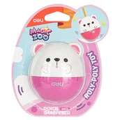 Temperówki - RÓŻOWA TEMPERÓWKA DELI 1 OTWÓR Z POJEMNIKIEM - miniaturka - grafika 1