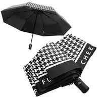 Parasole - Parasol Umbrella Automat Pepitka Czarna Par09Wz1 - miniaturka - grafika 1
