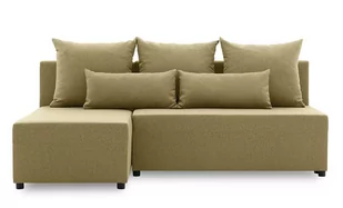Narożnik z luźnymi poduszkami, Nobu, 200x136x75 cm, oliwkowy - Narożniki - miniaturka - grafika 1