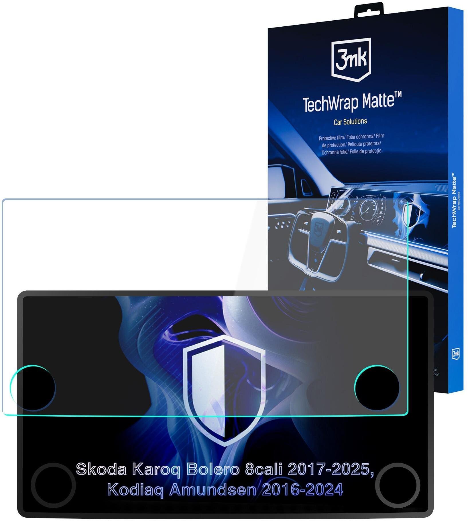 3MK Skoda Karoq Bolero 2017- - 3mk TechWrap Matte Center Display