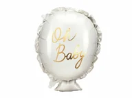 Baby shower i roczek - Balon foliowy Oh baby na baby shower - 53 cm - 1 szt. - miniaturka - grafika 1