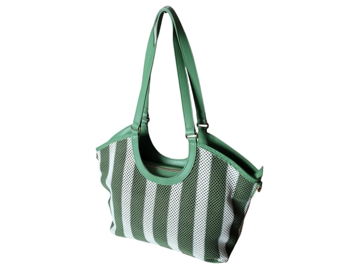 Torba Shopper Na Ramię Torebka Damska Listonoszka Miejska, Zielony