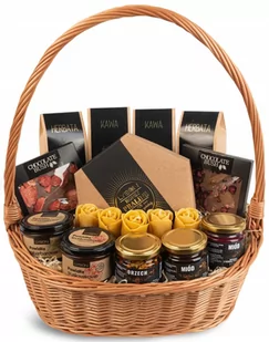 Kosz Prezentowy Z Produktami Miodowymi Gourmet, Zestaw Prezentowy Słodycze Miodowe - Zestawy upominkowe - miniaturka - grafika 1