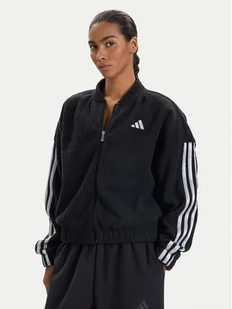 adidas Bluza Holiday High Pile JM1891 Czarny Loose Fit - Bluzy damskie - miniaturka - grafika 1