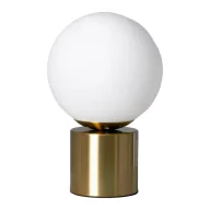 Lampy stojące - Nocna lampa szklana Milano ABR-LSG-E27 Abruzzo na szafkę kula złoty - miniaturka - grafika 1