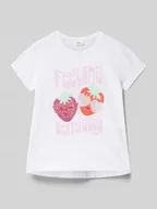 Koszulki dla dziewczynek - T-shirt o kroju regular fit z czystej bawełny - miniaturka - grafika 1