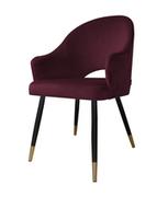 Krzesła - Krzesło Velvet noga czarna/zło - miniaturka - grafika 1